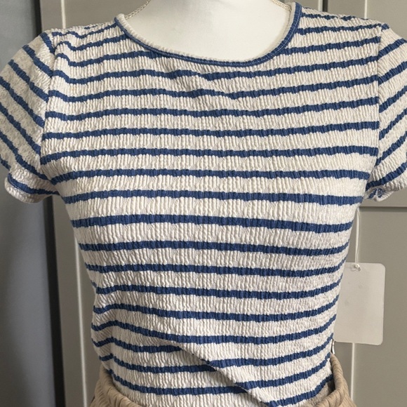 Gage Tops - Navy and White Striped Women's Tee